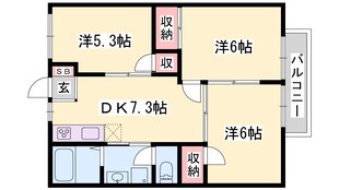 玲巧－ハイツ２の物件間取画像